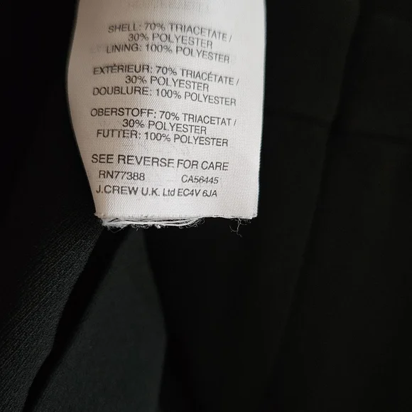 J.Crew 6P Black Shift Dress With Tulip Hem - Picture 7 of 8